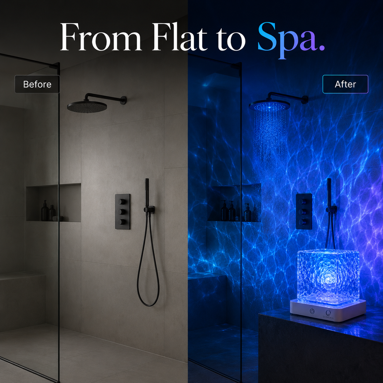 LUMORA AquaGlow™ Shower Light