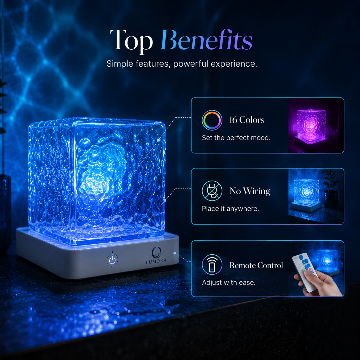 LUMORA AquaGlow™ Shower Light