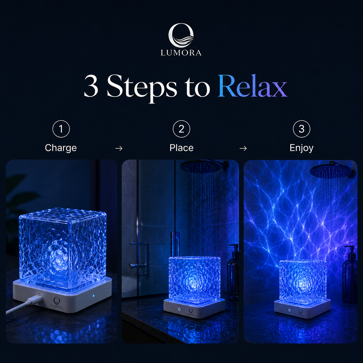 LUMORA AquaGlow™ Shower Light