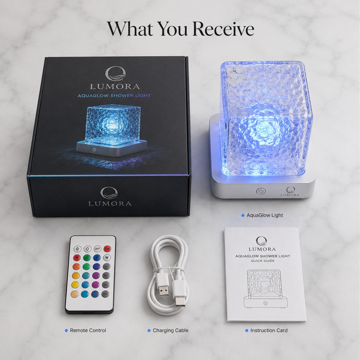 LUMORA AquaGlow™ Shower Light